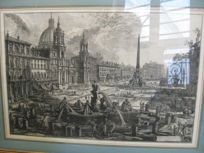 Giovanni Battista PIRANESI Veduta di piazza Navona sopra le rovine del circo Agonale...