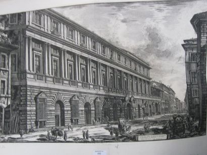 Giovanni Battista PIRANESI Veduta del palazzo Stopani (Hind 128, Ier état / III)....