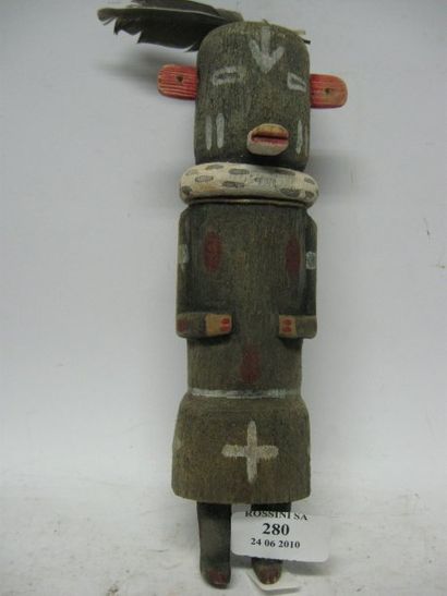 null Kachina Ogre noir Hauteur : 22 cm - circa 1950 / 1960.