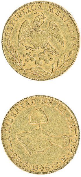 Mexique. République. 8 Escudos 1846, Guanajuato. Fr.72. TTB