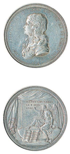 IDEM. Médaille en argent (30 mm) par Loos, pour la mort du Dauphin (1795). Hennin...