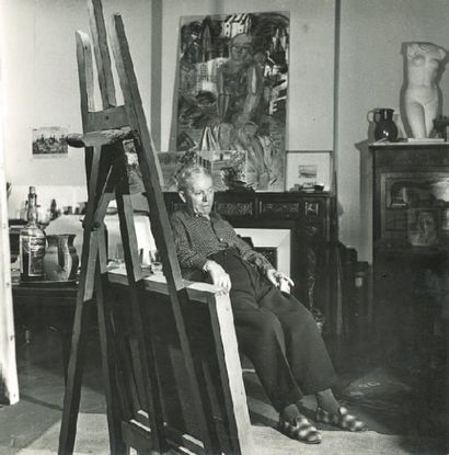 Raoul Dufy dans son atelier, ca. 1948 Tirage...