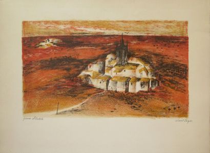 SAINT-CRICQ Robert, né en 1924 Village, 1961, lithographie en couleurs, épreuve d'artiste,...