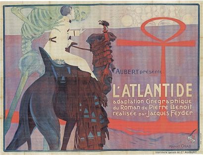 Manuel ORAZI L'ATLANTIDE, 1921 films Aubert Réal. J.Feyder 318 x 238 cm (en 4 feuilles)...