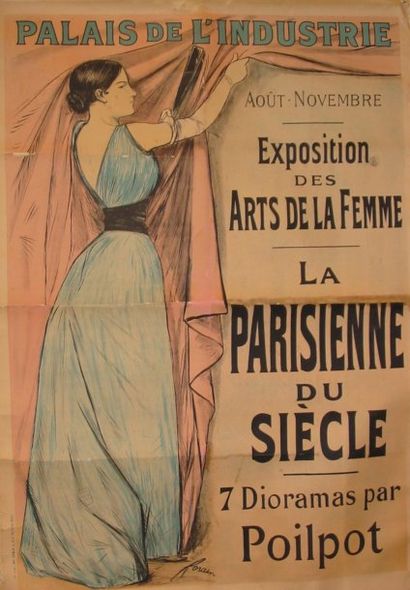 FORAIN PALAIS DE L'INDUSTRIE exposition des arts de la femme, 1892 Entoilée, mauvais...