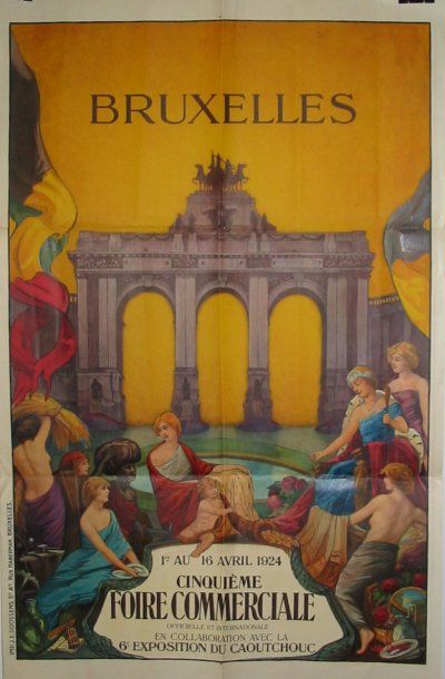W.TBIRIAR BRUXELLES 1924 Non entoilée, 65 x 105 cm.