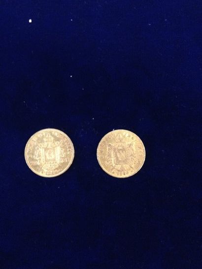 null 2 pièces en or 20 Fr " Napoléon tête laurée " ( 2x 1866 BB )