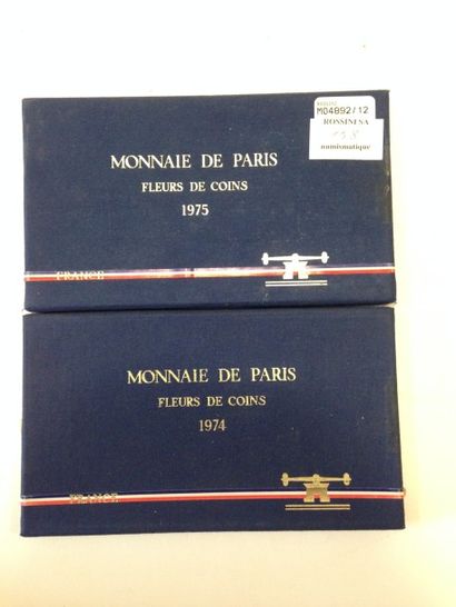 null Monnaie de Paris piéces " Fleurs de coins " 

2 coffrets d'un total unitaire...