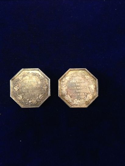 null [Chambre de commerce] [Marseille]



Ensemble de 2 médailles



Médaille octogonale...