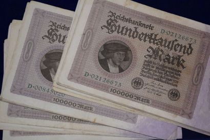 null [Billet de banque] [Allemagne]



Reichsbanknote Hunderttausend Mark 1923

Lot...