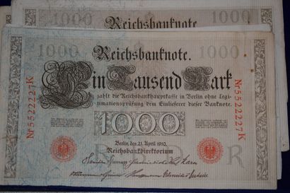 null [Billet de banque] [Allemagne]



Reichsbanknote Tausend Mark 1910

Lot de 36...