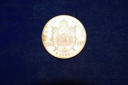 null Pièce en or 100 francs " Napoléon tête nue " ( 1 x 1858 A )