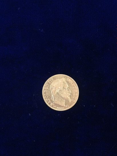 null Pièce en or 10 francs " Napoléon tête laurée " ( 1 x 1864 A ) 