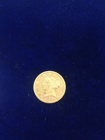 null Pièce en or 5 dollars " Liberty " ( 1 x 1880 S)