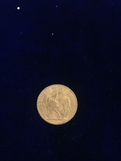 null Pièce en or 20 francs " Coq " ( 1 x 1906 ) 