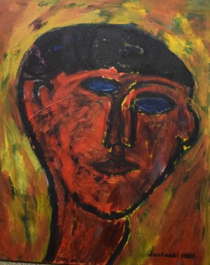 DURIAUD Christian (né en 1944) Le fantome de Modigliani, 1985

Huile sur toile, signée...