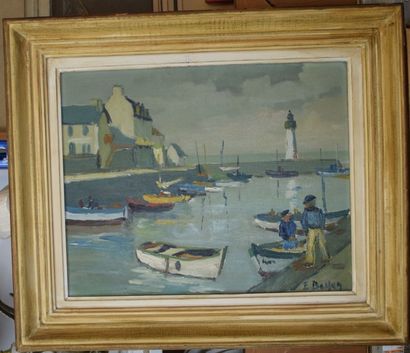 BELLAN Etienne (1922-2000) Port de pêche

Huile sur toile, signée en bas à droite...