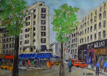 HAMON Roland (1909-1987) 

Montmartre

Huile sur toile, signée en bas à droite, contresignée...