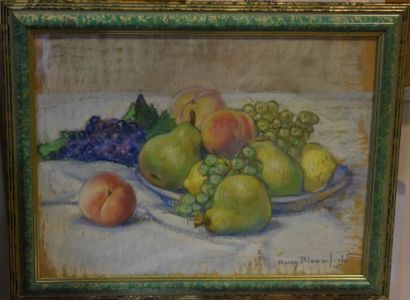 BLOOMFIELD Harry (1883-1941) Nature morte aux fruits

Pastel, signé en bas à droite,...