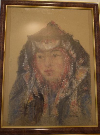KOVEA EHLINGER Radka, née en 1937 La Mongole

Pastel, signé en bas à droite,

39...