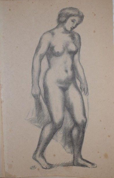 MAILLOL Aristide (d'après) Etudes de nus

2 lithographies (piqures et insolation),...