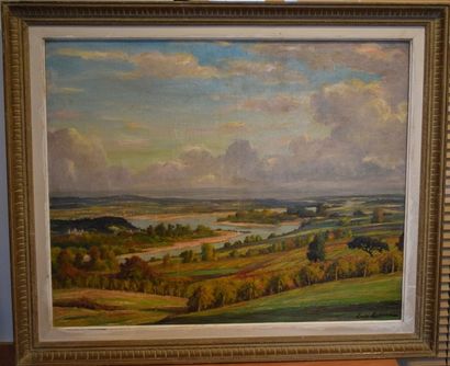 RAMEAU Claude (1876-1955) Paysage de la Loire

Huile sur toile, signée en bas à droite,

65x80...