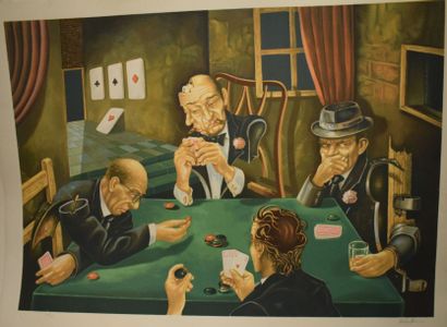 RUBINSTEIN (XXe siècle) Les joueurs de poker

Lithographie (piqures et taches), signée...