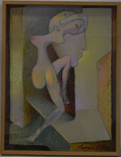 STAN Vladimir (né en 1948) Composition au nu féminin

Pastel, signé en bas à droite,

58x41...