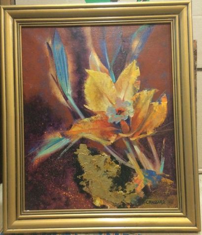 CHASSARD Marcel René (1907-1997) Orchidée à la pépite de d'or

Peinture sur toile...