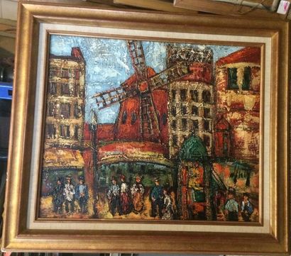 DANTY Henry-Maurice (1910-1998) Le Moulin Rouge

Huile sur toile, signée en bas à...