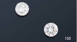 null Deux diamants taillés en brillant d'environ 1 carat

Certficat LFG du 14/03/2016...