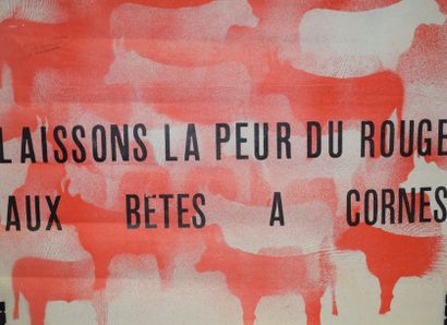 null AFFICHE MAI 1968
Laissons la peur du rouge aux bêtes à cornes
Affiche originale...