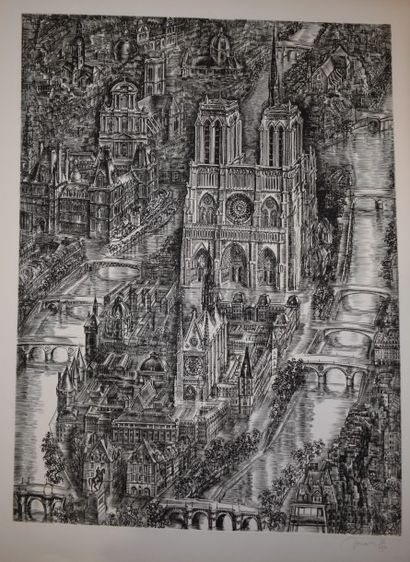 null DECARIS Albert (1901-1988)

Notre-Dame

Eau-forte (salissures), signée en bas...