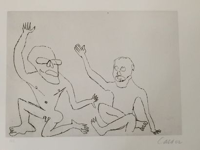 null CALDER Alexander (1898-1976)

De la série Santa Claus - Deux personnages

Gravure,...