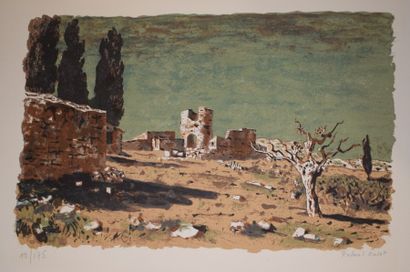 null OUDOT Roland (1897-1981)

Paysage de Provence

Lithographie (salissures), signée...