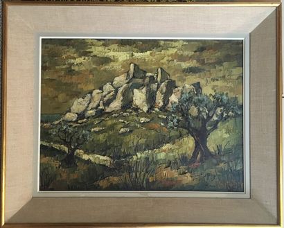 null GUERBER Lucien (né en 1920)

L'arbre devant la montagne

Huile sur toile, signée...