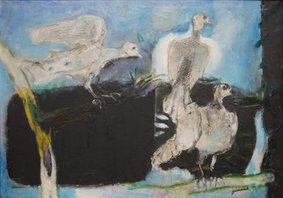 null GUIRAMAND Paul, 1926-2007, 

Trois colombes

Peinture sur toile, signée en bas...