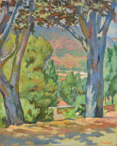 null BELLENOT Félix, 1892-1963, 

Les arbres bleus

Huile sur isorel, signé en bas...