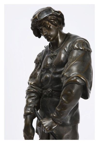 null PICAULT Émile Louis, 1833-1915, 

L'archer

Bronze à patine brune (usures),...