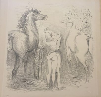 null VERTES Marcel (1895-1961)

Couple enlacé au milieu de chevaux 

Lithographie...