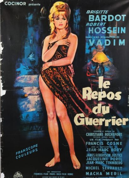 null Le repos du guerrier - G. ALLARD Affiche du film de Roger Vadim avec Brigitte...