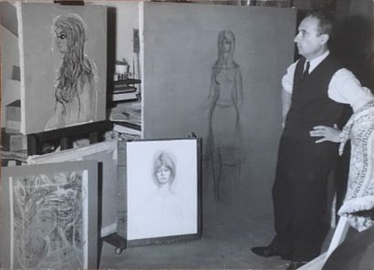 CARZOU Jean (1907-2000) Brigitte Bardot, novembre 1965
Huile sur toile, cachet de...