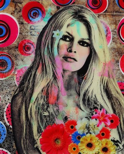 NOWAK Monika (Née en 1975) Brigitte Bardot 2016
Impression sur plexiglass, signé...