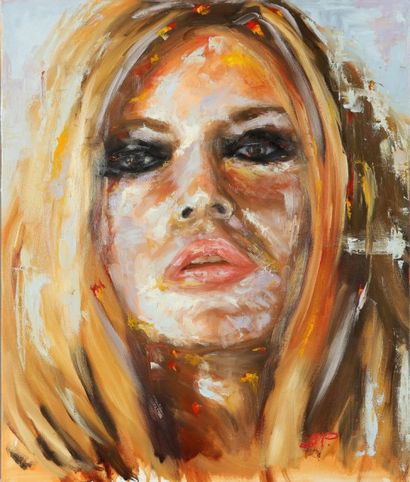 PHILLIPPE Yulia (Née en 1975) Brigitte Bardot 2016
Huile sur toile, monogrammée en...