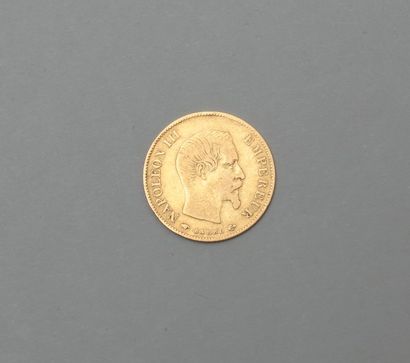 null 1 pièce en or 10 francs " Napoléon tête nue ". 

( 1858 A )

