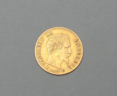 null 1 pièce en or 5 francs " Napoléon tête nue ". 

( 18560 BB )

