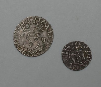 null Lot de deux monnaies française

Henri II douzain Narbonne 1547

Henri II demi...