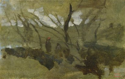 Jean-Baptiste Camille COROT Paysage composé. Plusieurs figures sous les aunes, 1854-1860
Huile...