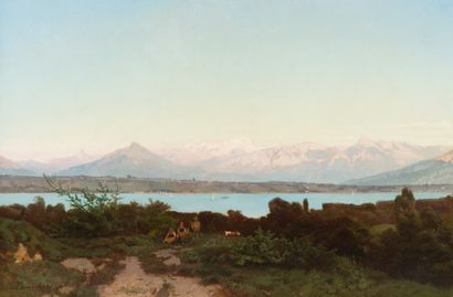 null ZIMMERMANN Friedrich, 1823-1884, 

Lac de montagne

Huile sur toile (restaurations),...