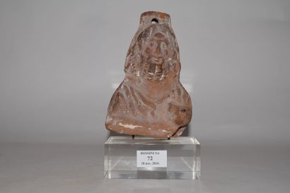null Lampe à huile en forme de buste de Sérapis.

Terre cuite.

Egypte, époque romaine

H....